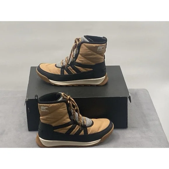 Sorel Women's Whitney II Plus Waterproof Boot Size 8 Tan/Black - Picture 2 of 6
